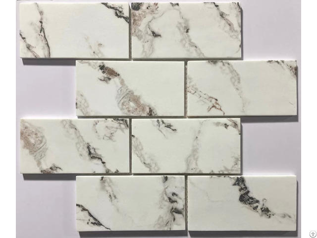 Inkjet Stone Rectangle Recycled Glass Mosaic