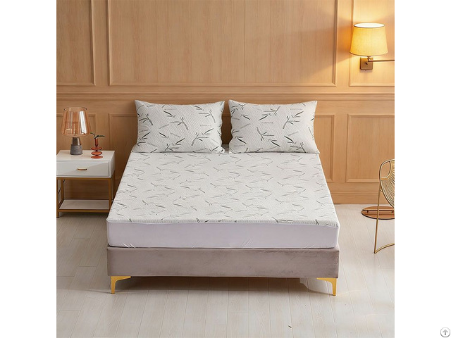 High Quality Hypoallergenic Woven Breathable Bamboo Waterproof Tpu Mattress Protector