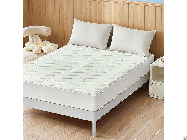 Customized Eco Friendly Bamboo Fiber Waterproof Anti Dust Mite Mattress Pad Cover