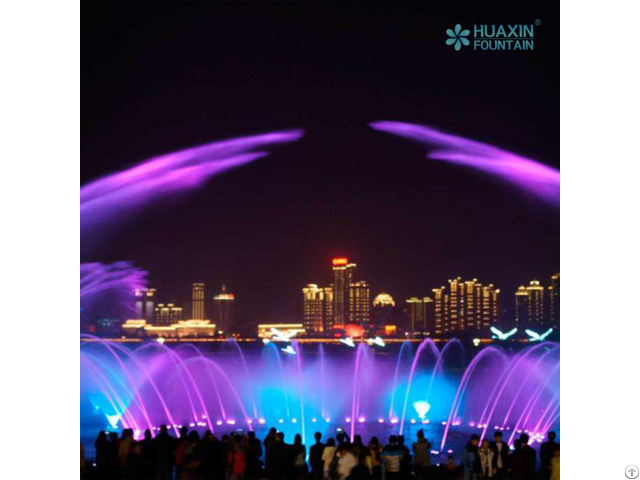 Customized Musical Fountain System With Synchronized Water And Lighting Effects