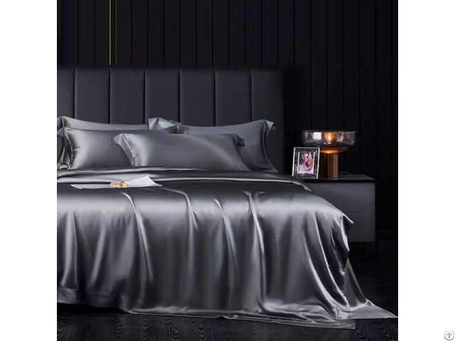 Home Textile Solid Color Mulberry Silk Bedding Set