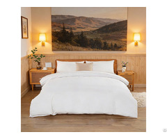 Custom Logo Anti Dust Mite Cotton Bedding Set With Fitted Sheet Duvet Cover Pillowcase