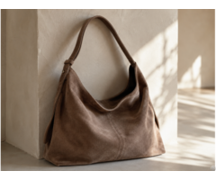 Custom Slouchy Suede Shoulder Bag For Women