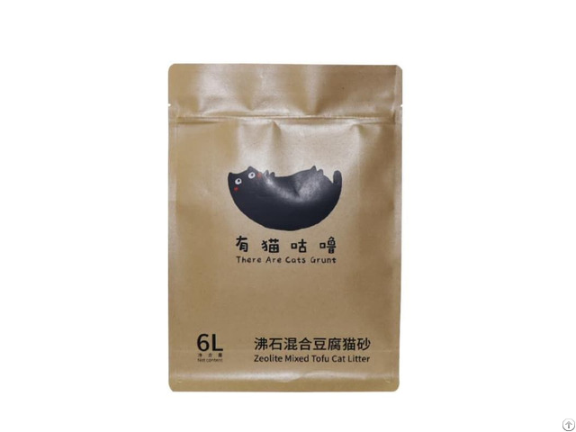 4121pla Pbat Laminated Kraft Paper Zipper Bag