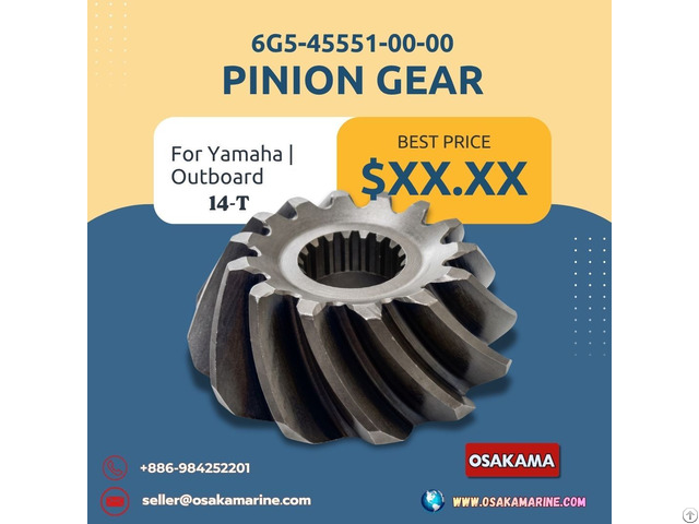 Pinion Gear 6g5 45551 00 For Yamaha Outboard