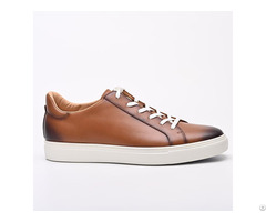 Men S Premium Burnished Leather Casual Sneakers M612 91
