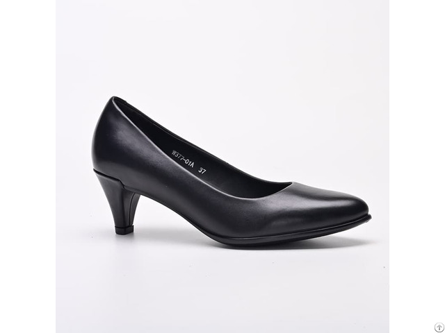 Women S Formal Pointed Toe Kitten Heel Pump W377 01