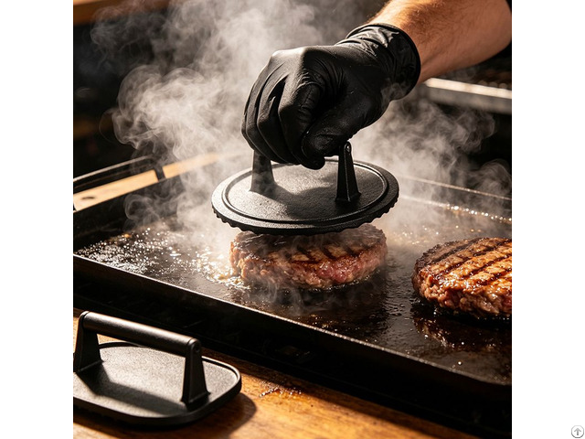 Premium Pre Seasoned Cast Iron Grill Burger Press Wholesale And Oem Supported