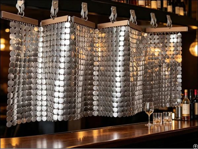 Custom Metallic Scale Mesh Curtains
