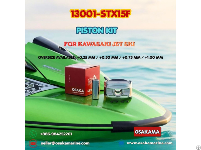 Piston Kit 13001 Stx15f For Kawasaki 1500 Jet Ski