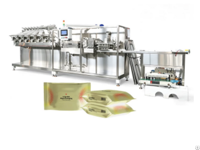 Semi Auto 6 Lanes Wet Wipes Machine