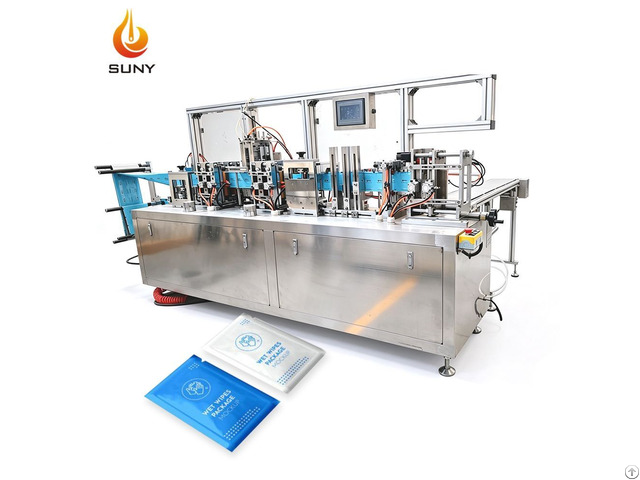 Single 4 Side Seal Wet Wipes Machine