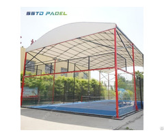 Hot Dip Galvanized Padel Tennis With Canopy Paddle Court Roof 006