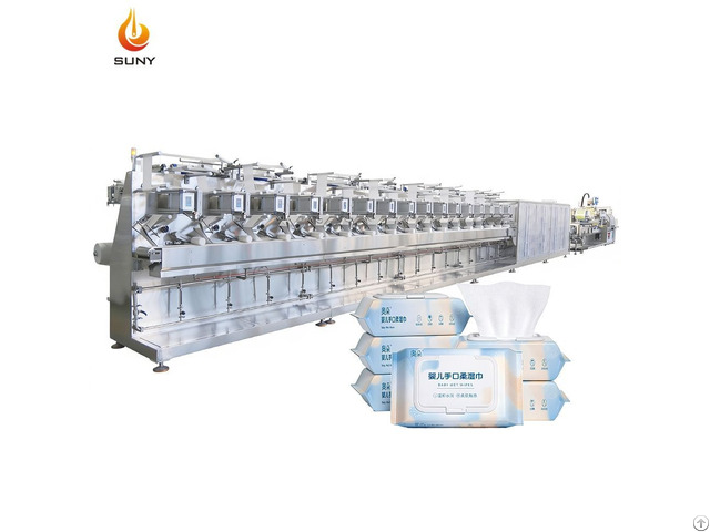 Full Auto 16 20 Lanes Wet Wipes Machine