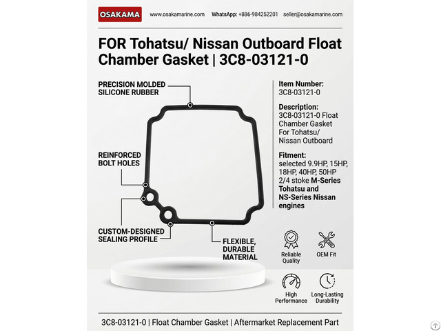 Float Chamber Gasket 3c8 03121 0 For Tohatsu Nissan