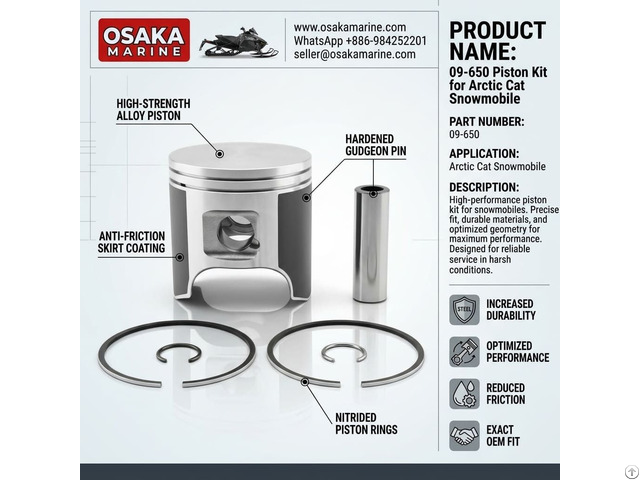 Piston Kit Std 09 650 For Arctic Cat 570