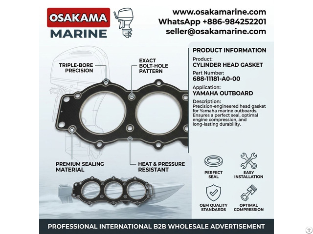 Cylinder Head Gasket 688 11181 A0 00 For Yamaha 75hp–90hp Outboard
