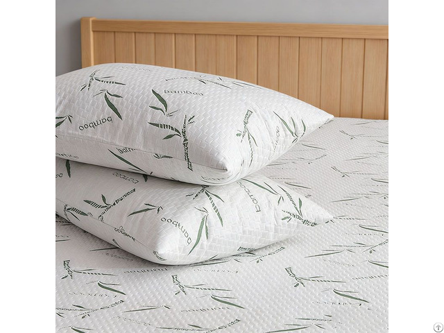 High Quality Comfort Bamboo Fiber Pillow Protector Premium Antibacterial Pillowcase