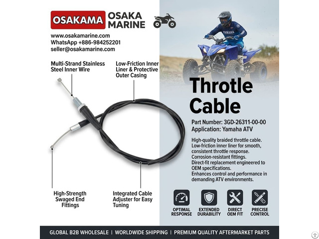 Throttle Cable 3gd 26311 00 For Yamaha Warrior Yfm350 Atv Outboard