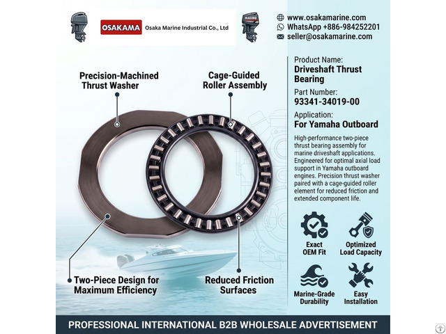 Driveshaft Thrust Bearing 93341 34019 00 For Yamaha Outboard