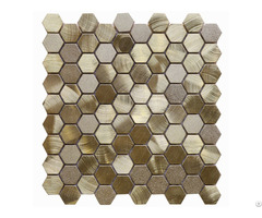 Hexagon Aluminum Mosaic Tile For Feature Wall