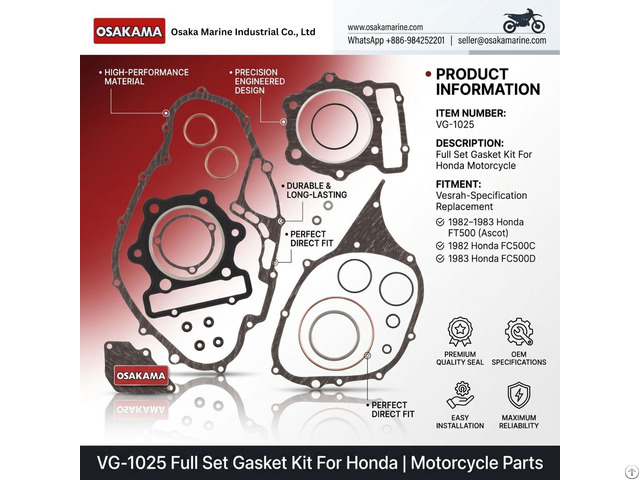 Full Set Gasket Kit Vg 1025 For Honda Motorcycle