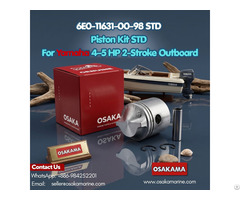 Standard Size Piston Kit 6e0 11631 00 98 Std For Yamaha 4hp 5hp Outboard