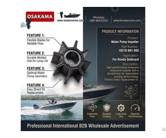 Water Pump Impeller 19210 881 003 For Honda Outboard