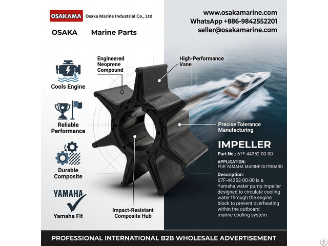 Impeller 67f 44352 00 For Yamaha Outboard