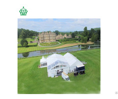 Large White Roof Wedding Reception Tent With Clear Side Panels