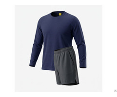 180gsm Men Basic Blank Long Sleeve Crew Neck T Shirt