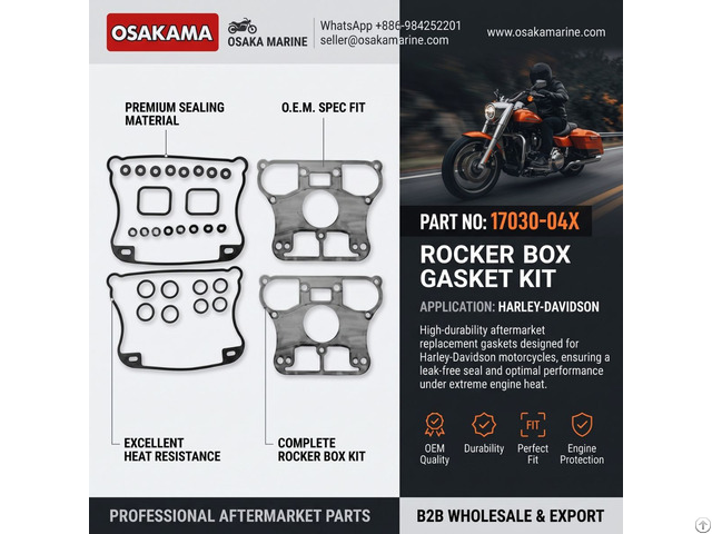 Rocker Box Gasket Kit 17030 04x For Harley Davidson Sportster