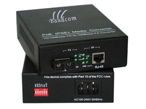 10 100m Poe Fiber Media Converter