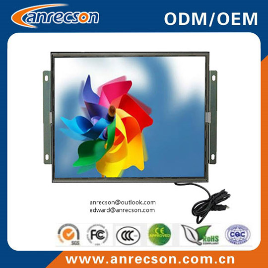 17 Inch Touch Open Frame Monitor With Vga Dvi Ports