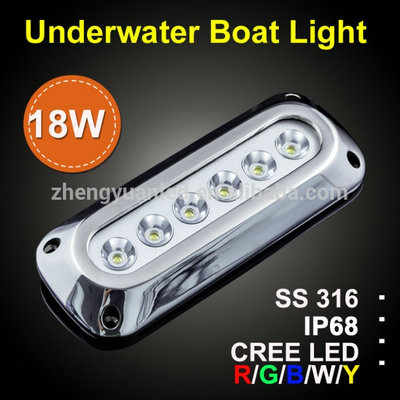 18w Underwater Boat Led Lights With Rgb Control