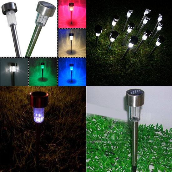 1pcs Box Plastic Solar Garden Light For Outdoor Decoration