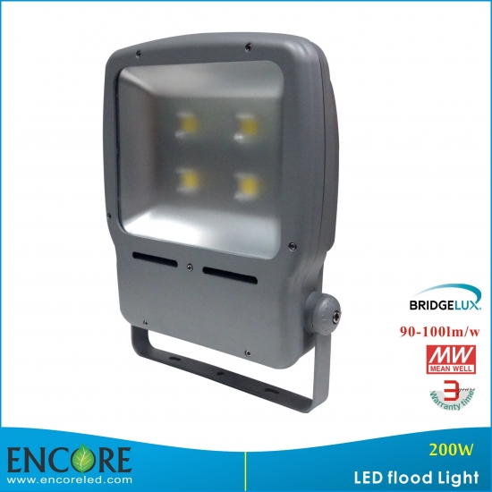 200watt Outdoor Lighting Led Flood Light With High Lumen Bridgelux Cob And Meanwell Driver