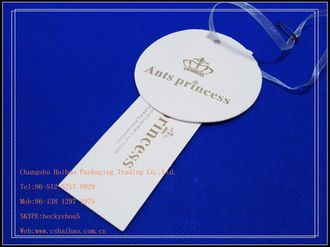 2012 Small Custom Hang Tags Printing Logo Shape