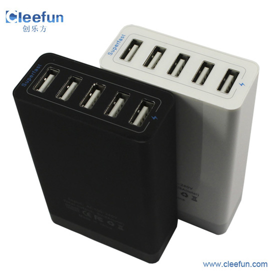 2015 New Arrive 5v40w Output 5 Port Family Sized Usb Desktop Charger