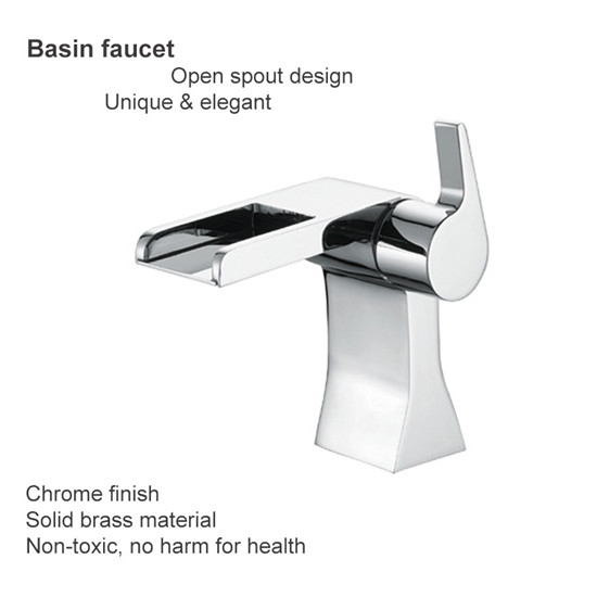 2015 Top Sale Good Price Nice Design Hot And Cold Water Tap For Basin Of Bathroom Modern Waterfall F