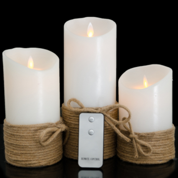 3 5x5 Inch Luminara Led Candle With Timer White