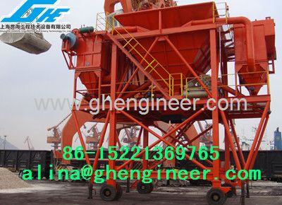 50 100cbm Rubber Tyred Dust Trap Hopper For Port Unloading