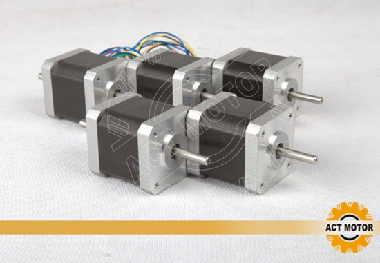 5pcs Act Nema17 Stepper Motor 17hs5425b24 Dual Shaft