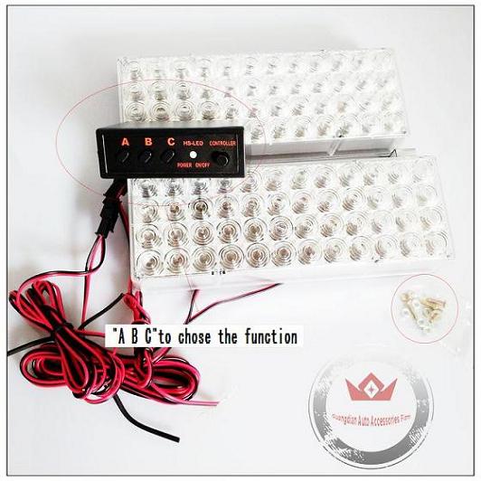 96led Strobe Warning Light Each Panel 48led For Emergency