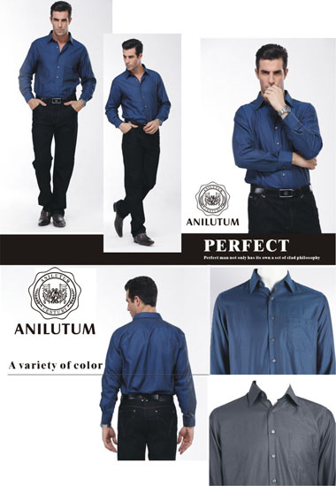 Anilutum Brand Slim Solid Color Long Sleeved Shirt V211141