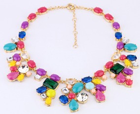 Antique Necklace Collar Neon