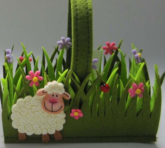 Art No 04 2421 Easter Holiday Gift Felt Basket