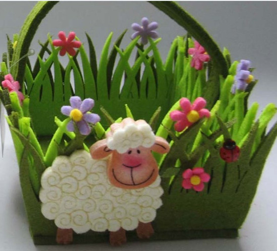 Art No 04 2428 Easter Holiday Gift Felt Basket