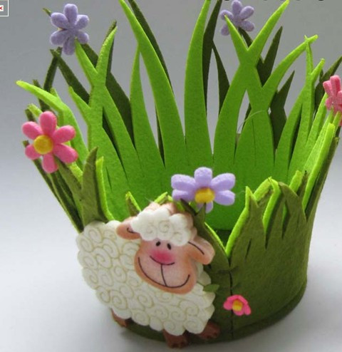 Art No 04 2434 Felt Flower Pot Holder