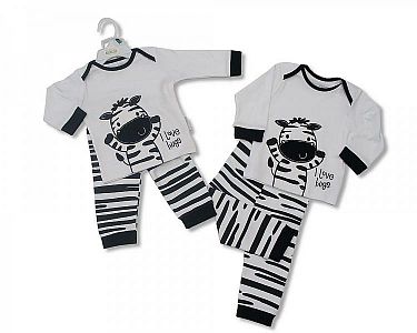 Baby 2 Pcs Cotton Pyjama Zebra